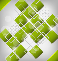 Fototapeta na wymiar Abstract creative green background with squares