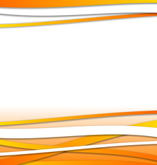 Abstract orange design template with lines