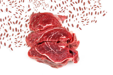 bakterien und Fleisch - Illustration