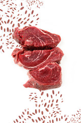 bakterien und Fleisch - Illustration