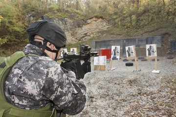 special anti-terrorist squad, coached at the shooting range