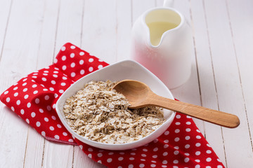 Oat flakes for breakfast