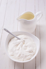 Dairy products -  sour cream, milk.