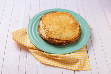 Pancakes on plate