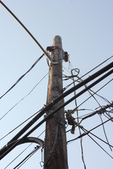 Messy electric pillar