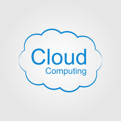 Vector cloud computing concept. Modern design template.