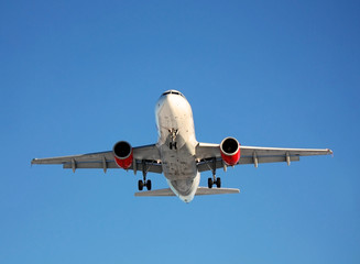 Passenger aircraft landing