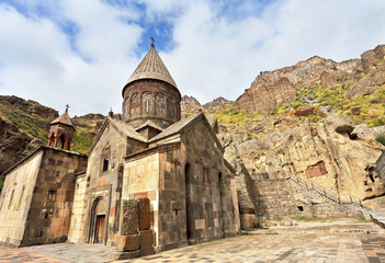 Fototapeta na wymiar Courtyard of an ancient monastery