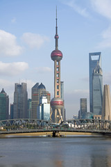 Naklejka premium Pudong, Szanghaj, Chiny