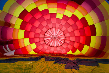 Naklejka premium Inside of colorful hot air balloon