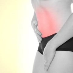 Magenbeschwerden - Schmerzpunkt rot markiert