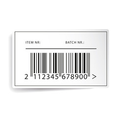 Barcode label template vector