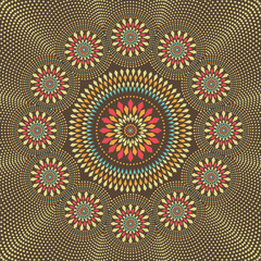 Geometric pattern with circles and dots