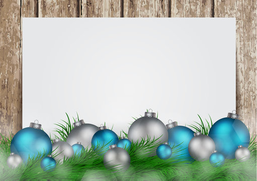 Christmas background with frame for image and text vector