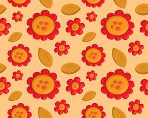 Floral cartoon pattern
