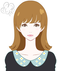 女性　怒る