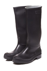 Wellington boots on white