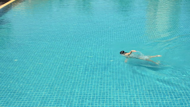 Women swimming in pool for health and beauty.