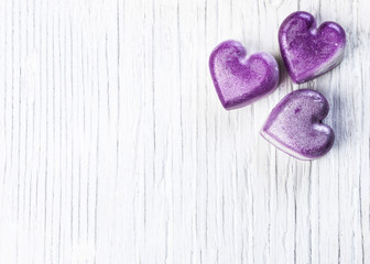 Violet heart  Valentines day background