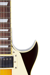 Electric guitar isolated on a white