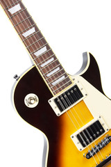 Electric guitar isolated on a white