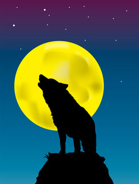 howling  wolf  vector