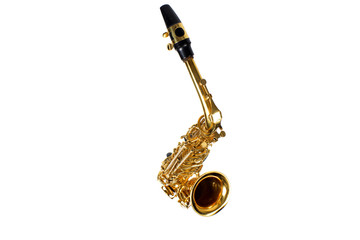 Saxophone on a white background