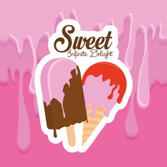 Vector Dessert Background With Space For Text