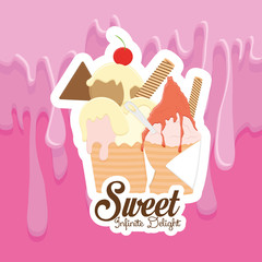 Vector Dessert Background With Space For Text