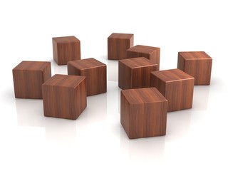 wood cubes