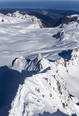 Fototapeta na wymiar New Zealand snow mountains