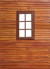 The Old wooden window on wood background