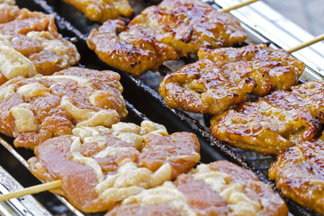 Grilled pork,Food, Thailand, Grill