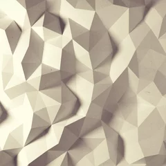 Gordijnen Abstract vintage faceted geometric paper background © 123dartist