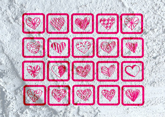 love and hearts for valentine design