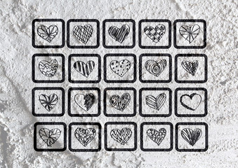 love and hearts for valentine design