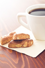 almond cookies and coffee