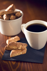 almond cookies and coffee