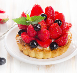 Strawberries tart