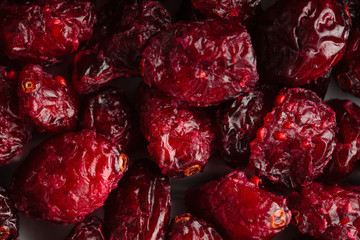 Diet healthy food. Dried cranberries cranberry fruit 
