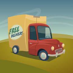 delivery car illustration