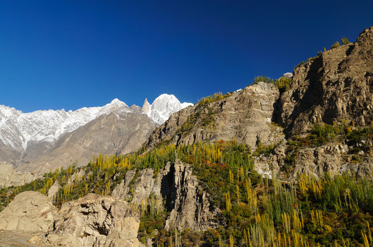 Hunza Peak and Lady Finger in Northern Pakistan