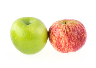 apple fruit with water drops isolated on white background