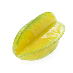 carambola, star fruit isolated on white background