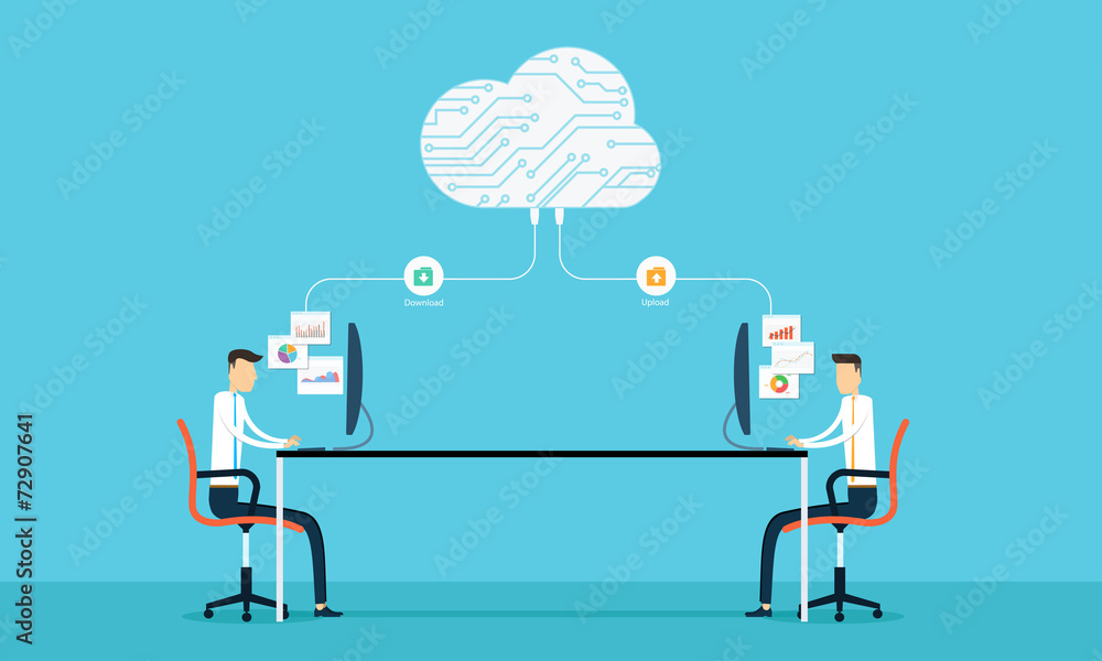 Poster Programing connection develop web siet and application on cloud