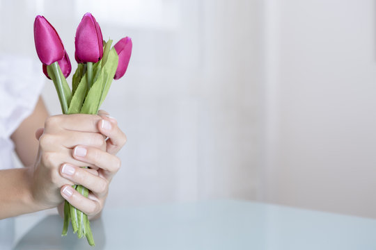 Hands And Flowers