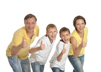 Obraz premium Happy family of four