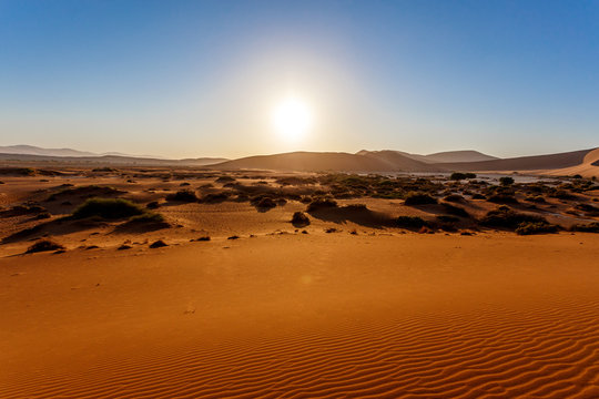 Sand Dunes At Sossusvlei, Namibia