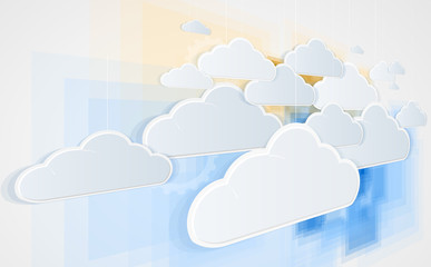 Abstract technolgy business concept with cloud