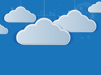 Abstract technolgy business concept with cloud